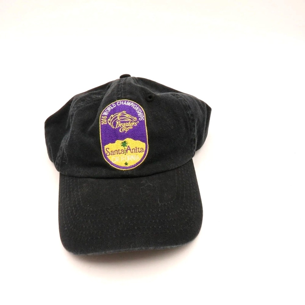 Breeders Cup Santa Anita Hat Cap Strap Back‎ One Size Black Horse Racing 2016